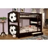 Furniture of America Soccer Twin over Twin Bunk Bed with Storage Drawers