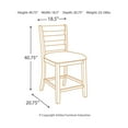 thumbnail image 5 of Signature Design by Ashley Rokane Upholstered 24.75" Counter Height Bar Stool, Set of 2, 5 of 5