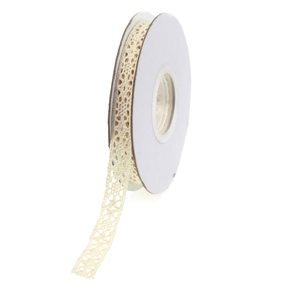 Crochet Trim Ribbon, 1/2-inch, 10-yard, Ivory