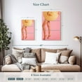 thumbnail image 3 of Elephant Stock Hat Over Toned Legs Wall Art - Vertical Multi Panel Canvas - Lobby Wall Decor - Fashion And Beauty Multi Panel - Pink And Orange Decor - 14" x 23", 3 of 4