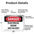 thumbnail image 2 of (2 Pack) Electrical Room Not An Exit OSHA Danger Sign 10 Inch X 7 Inch Indoor / Outdoor Rust-Free Aluminum Metal Signs for Workplace, Workshop, and Construction Site, Made in the USA, 2 of 8