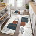 thumbnail image 2 of Blue Boho Abstract and Plant Pattern Kitchen Rugs Sets Of 3,Kitchen Runner Rugs Non Skid Washable,Decorative Kitchen Floor Mats for Kitchen,Sink,Laundry,17"x30"+ 17"x47" + 17"x59", 2 of 6