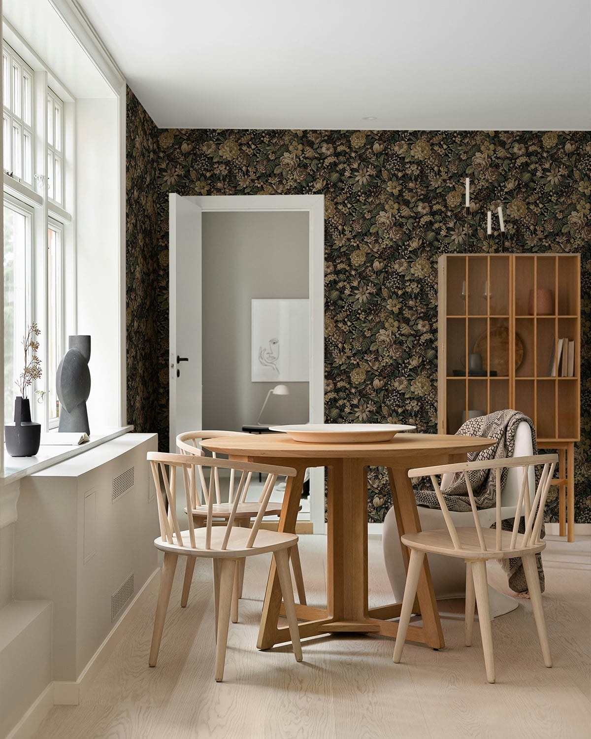 NextWall Spice & Green Ash Vintage Bird Garden Peel and Stick Wallpaper - 20.5 in. W x 18 ft. L Roll