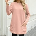 thumbnail image 2 of Bovemsi Sweatshirts for Women Crewneck Loose Fitting Tops Long Sleeve With Pocket Shirts Pullover Long Sleeve Clothes Pullover, 2 of 4