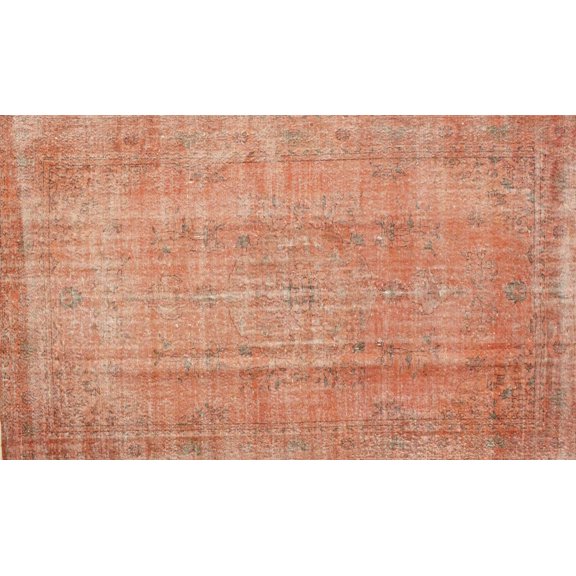 Ahgly Company Machine Washable Indoor Rectangle Contemporary Papaya Orange Area Rugs, 5' x 7'