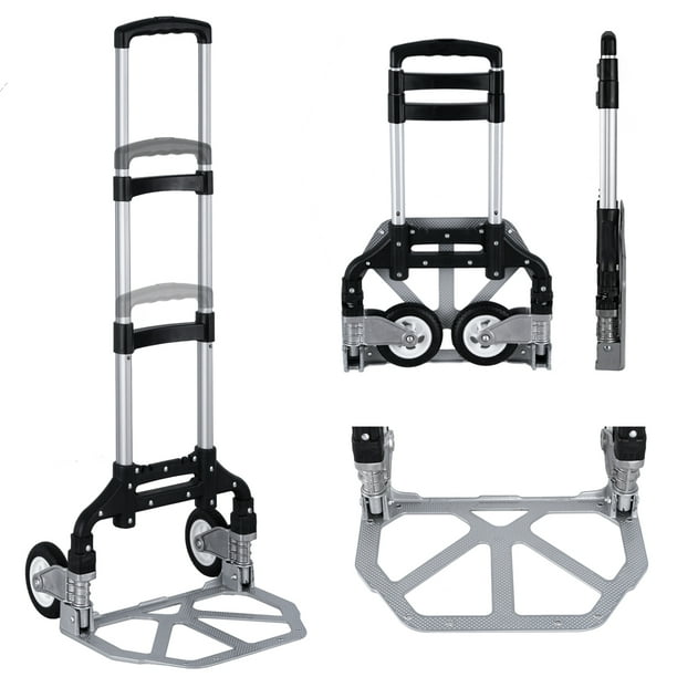 Folding Hand Truck, Heavy Duty Dolly Cart Luggage Cart with Wheels for