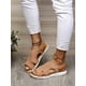 thumbnail image 4 of Sandalias de mujer de estilo europeo y americano de verano, zapatos planos informales tejidos con mosca elásticos transpirables de gran tamaño, 4 of 6