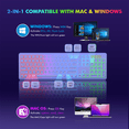 thumbnail image 2 of Wagpak Wireless Keyboard and Mouse Combo RGB Backlit Rechargeable 2.4GHz Quiet 108 keys Keyboard-Purple, 2 of 8