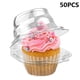 thumbnail image 2 of 5-50 cajas para cupcakes individuales, transparentes, para muffins, pasteles, postres, suministros para fiestas de cumpleaños, bodas, embalajes navideños, decoración, 2 of 4