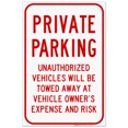 thumbnail image 1 of Private Parking No Parking Sign, 24x36 Corrugated Plastic, 1 of 7