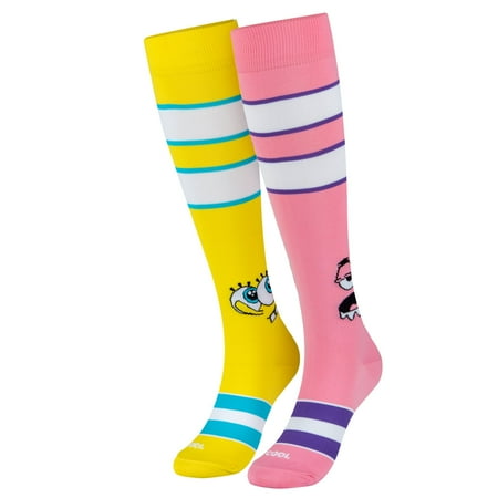 

Cool Socks Womens Knee High Compression Socks SpongeBob Faces Print