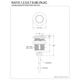 thumbnail image 2 of Kingston Brass KA31AB Gourmetier Disposal Air Switch Button in Antique Brass, 2 of 4