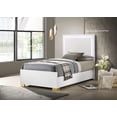 thumbnail image 2 of Marceline Wood Twin LED Panel Bed White, 2 of 6