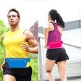 thumbnail image 5 of Slim Reflective Running Fanny Pack, Water Resistant Exercise Workout Pouch Lightweight Waist Pack - rose Red, 5 of 5