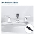 thumbnail image 6 of WOWOW 8 in. Widespread Double Handle High Arc Bathroom Faucet with Drain Kit included in Chrome, 6 of 7