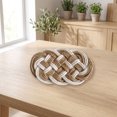 thumbnail image 4 of SLYNSHome Oval Cotton Linen Insulation Mat, Woven Braided Heat Pad for Kitchen Countertop and Dining Table, Decorative Non-Slip Placemat for Hot Plates Pots and Cookware, 4 of 5