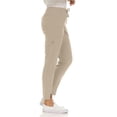thumbnail image 3 of Saint Scrubs Women's Straight Leg Pants – 7 Pockets, Moisture-Wicking, Anti-Wrinkle, Tapered Fit Uniform Bottoms, Khaki X-Large, 3 of 4