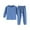 Blue, variant on Lenpel Thermal Underwear Set for Toddlers Soft Long Sleeve Fleece Lined Base Layer Tops Bottoms 2 Pcs Pjs Set