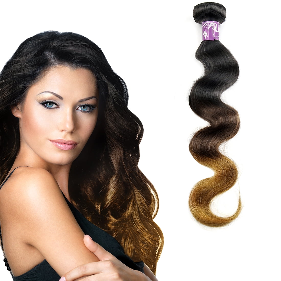 Human Hair Body Wave 18 7a Black Blonde Ombre Brazilian Virgin