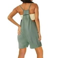 thumbnail image 3 of Moxiu Short Jumpsuits for Women Casual Rompers Summer Sleeveless Jumpsuits Loose Spaghetti Strap Shorts Overalls Trendy Outfits with Pockets 2025 Green,XXXXL, 3 of 5