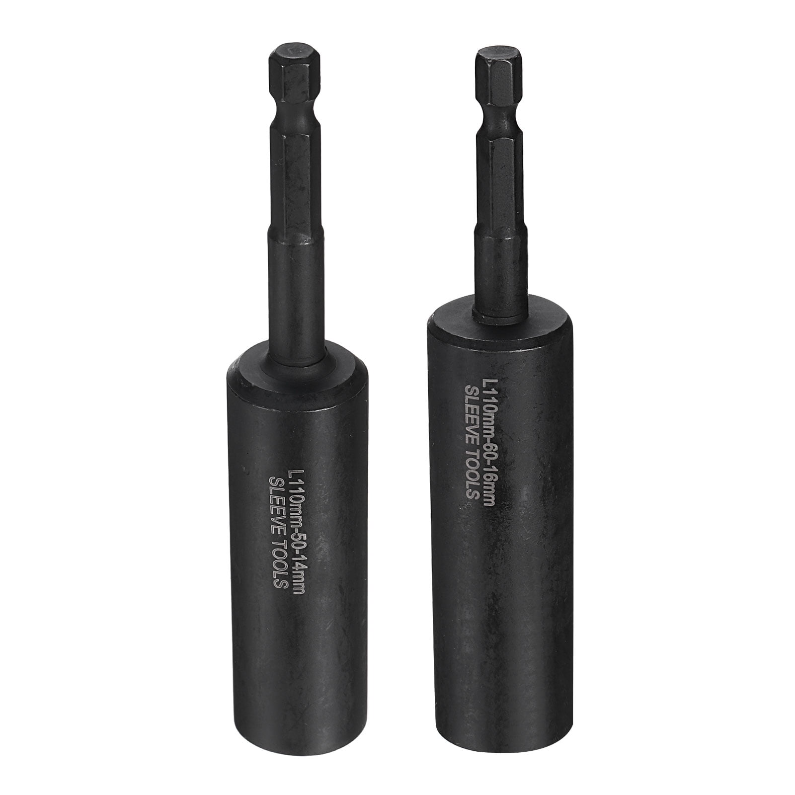 Uxcell Nut Driver Drill Bit 14 16mm Metric Deep Socket CR-V 1/4 Quick-Change Hex Shank 4.3 (110mm) Extra Long 6-Point Sockets Wrench Tools for Power Drills Impact Drivers