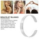 thumbnail image 3 of FELTECHELECTR 10 piezas de pulseras en blanco con estampado en blanco, brazalete curvo, accesorio para pulsera DIY, 3 of 7