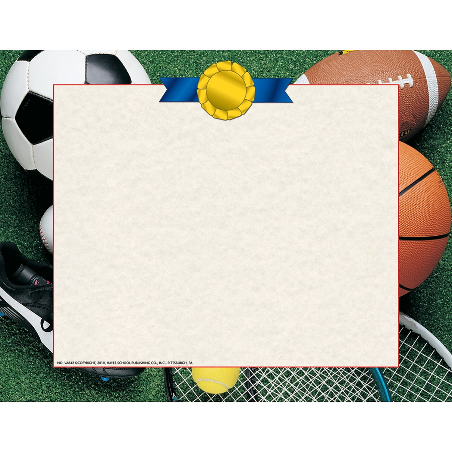 Hayes Border Paper Athletic Certificates Multicolor 50/Pack (H-VA642)