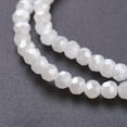 thumbnail image 3 of 1 Strand Faceted(32 Facets) Round Electroplate Imitation Jade Glass Beads Strands White 3mm Hole: 1mm about 100pcs/strand 11.5 inch, 3 of 3