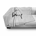 thumbnail image 3 of Oh Baby Soft Flannel Fleece Throw Blanket, Modern Brush Effect Calligraphy Lettering of Oh Baby Saying Print, Cozy Plush for Indoor and Outdoor Use, 70" x 90", Black and White, by Ambesonne, 3 of 6