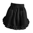 thumbnail image 3 of Delantal de cintura cómodo, multiusos, elegante, ligero y con 2 bolsillos. Negro, 3 of 9