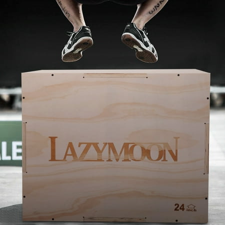 3 in 1 Wood Plyometric Box for Jump Training 30/24/20 Plyo Exercise (Best Vertical Jump Exercises)