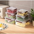 thumbnail image 1 of Food Storage Containers with Timer, ZZkhGO Transparent Fresh-Keeping Box for Refrigerator Microwave, HIPS ABS Plastic BPA Free Meal Prep Container Set with Lids, White, 1 of 7