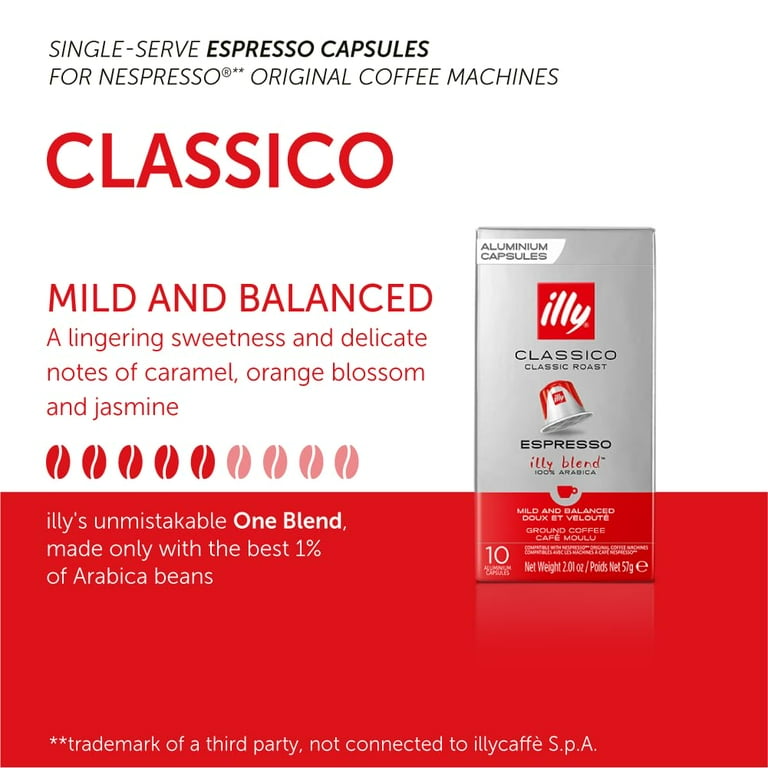 illy Espresso Coffee Capsules, Classico Medium Roast, 100% Arabica