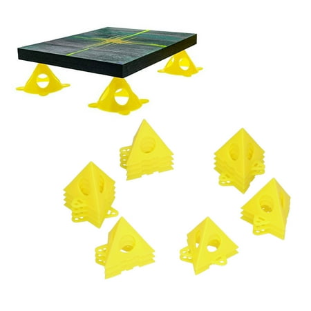 

20PCS Paint Stand Kit Triangular Plastic Woodworking Brackets Yellow for Photo Frame Door Plank Household Painting Supports up to 200 Pounds Minimal Contact Points Chemical Resistant