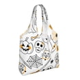 thumbnail image 2 of XMXT Canvas Tote Bag for Women, Halloween Elements Hand Painting Large Reusable Shopping Bags, Multicolor, 2 of 7