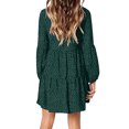 thumbnail image 3 of Lenago Long Dresses for Women Plus Size Fashionable Long Sleeved Polka Ruffle Hem Loose Casual Style Dress Flowy Long Dress on Clearance, 3 of 6