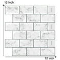 thumbnail image 7 of Clevermosaics Self Adhesive Peel and Stick White Marble Subway Vinyl Tiles - 10 Sheet, 7 of 7