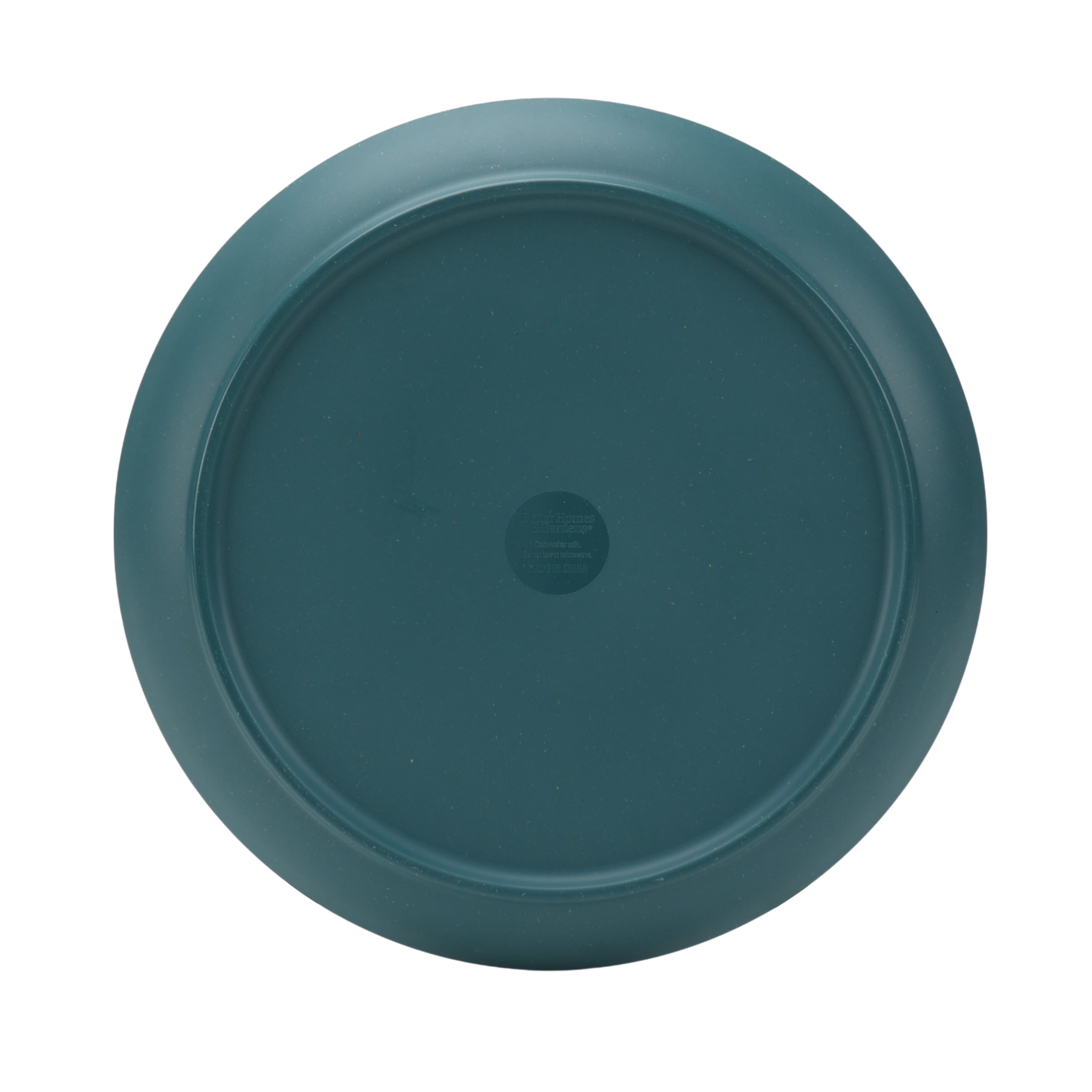 (4 pack) Better Homes & Gardens Eco-Friendly Bamboo Melamine Blue Dinner Plate 10.75 Inch