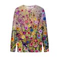 thumbnail image 4 of Sudadera estampada con cuello redondo y manga larga para mujer a la moda Fridja bvmnju689, 4 of 5