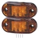 thumbnail image 1 of Luz de posición lateral de 2 LED, 10-30 V, luz de giro de alto brillo para automóviles, camiones, remolques y vehículos recreativos (amarilla), 1 of 14