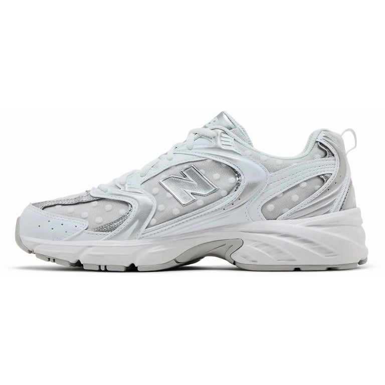 New Balance 530 White Silver Metallic Polka Dots - Walmart.com