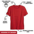 thumbnail image 2 of Boys Short Sleeve Crew Neck Premium Soft Cotton Blend T Shirt (XS-2XL), 2 of 4