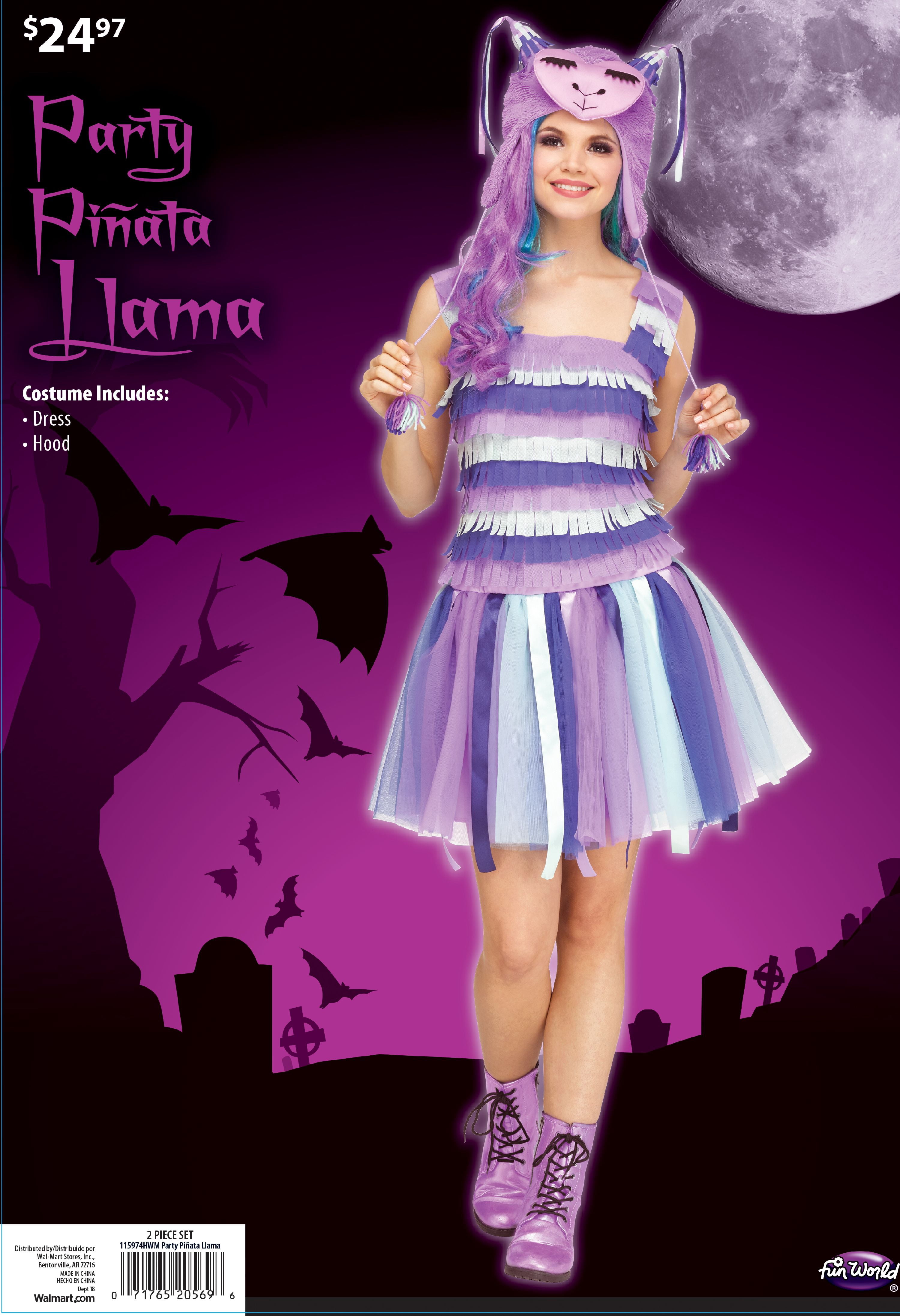 Halloween Women Party Pinata Llama Costume Size Medium