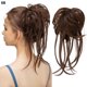 thumbnail image 1 of Zhuge Moño desordenado, extensión de moño despeinado, banda elástica para el cabello, moño rizado, coletero para mujer, castaño claro, 1 of 3