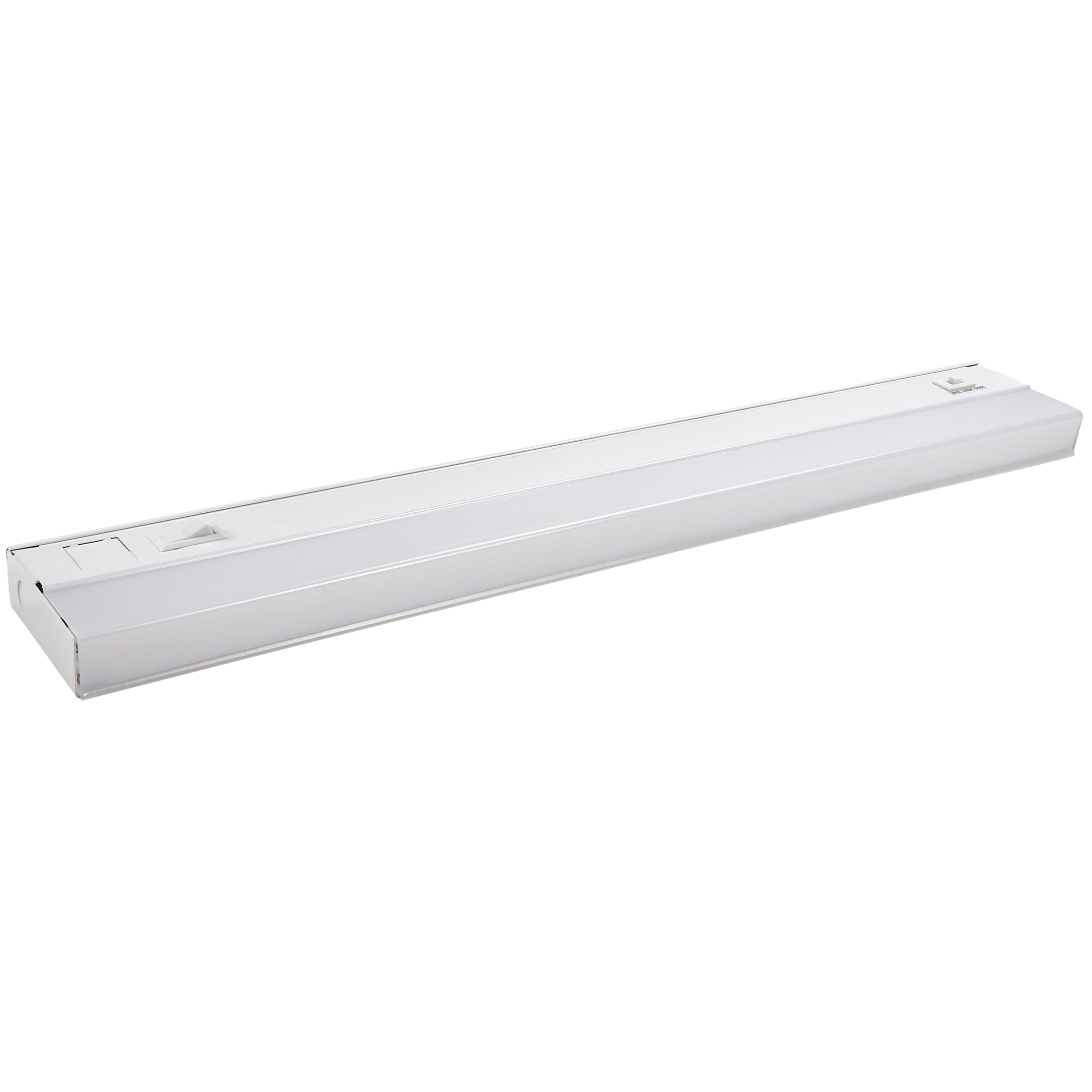 Maxxima 24 in. Hardwired LED Under Cabinet Light - 950 Lumens, 3 CCT, Color Temperature Slide Control, 3000K/4000K/5000K, Kitchen and Indoor Lighting Fixture, White, On/Off Switch, ETL Listed