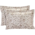 thumbnail image 3 of All Season Suitable 2-Piece Duvet Set, Paisley Design, Corner Ties & Button Closure, Matching Sham Included, Twin/Twin XL, Taupe, 3 of 5