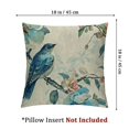 thumbnail image 4 of nygtbtfer Blue Floral Throw Pillow Covers  Set of 2 Farmhouse Vintage Flower Bird Pillow Covers Decorative Outdoor Patio Pillow Cases Cushions Cover for Living Room Couch Sofa Bed Home Decor White, 4 of 7