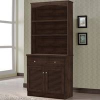 China Cabinets Product Image Baxton Studio Agni Modern And Contemporary Dark Brown Buffet Hutch Kitchen Cabinet