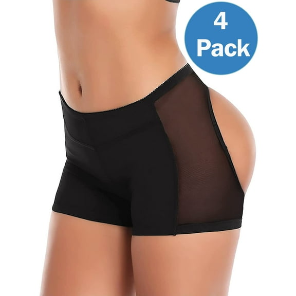 Manifique 4 Packs Women's Butt Lifter Body Shaper Enhancer Panties