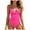 style-01 Hot Pink, variant on Curenmufel Bathing Suits for Women Women's One Piece Swimsuits Tummy Control Front Cross Bathing Suits Tie Back Slimming V Neck Swimwear